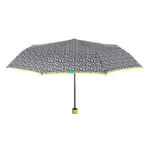 Umbrella Lady Mini 54/8 Man. 3 section round White black fluo windproof Microfibre πράσινο