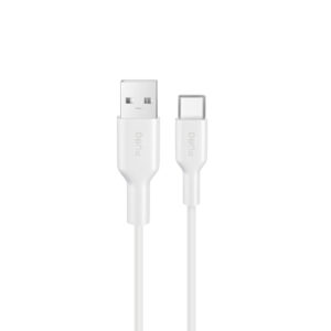 Puro Cable in TPE "Plain" USB Type-C to USB-A 2.0, 3A, 480MBps, 1m , white