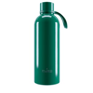 Puro ''DOUBLE WALL'' bottle with lace 750ml, dark green